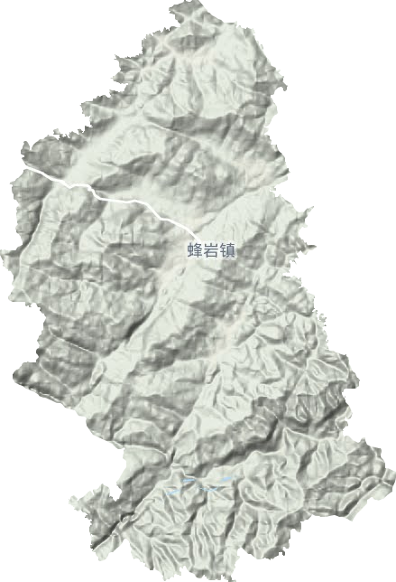 蜂岩镇地形地图
