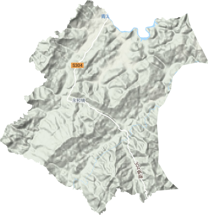 永和镇地形地图