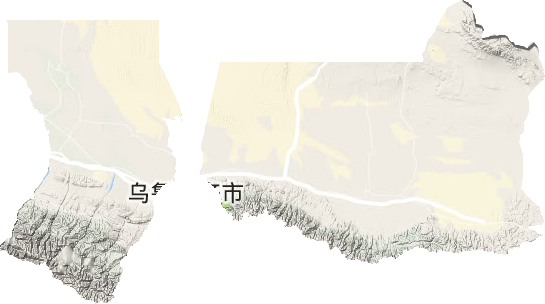 昌吉州地形地图