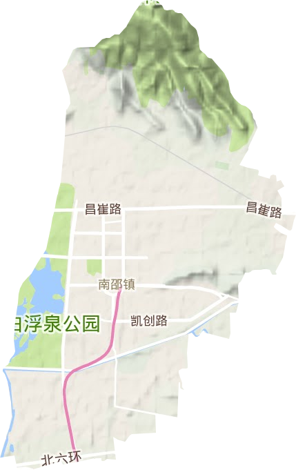 南邵镇地形地图