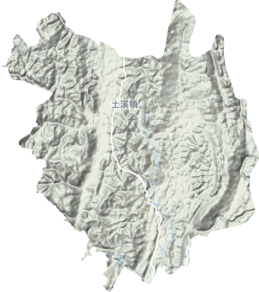 土溪镇地形地图