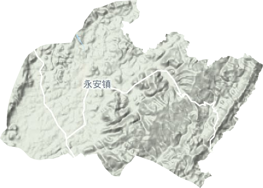 永安镇地形地图