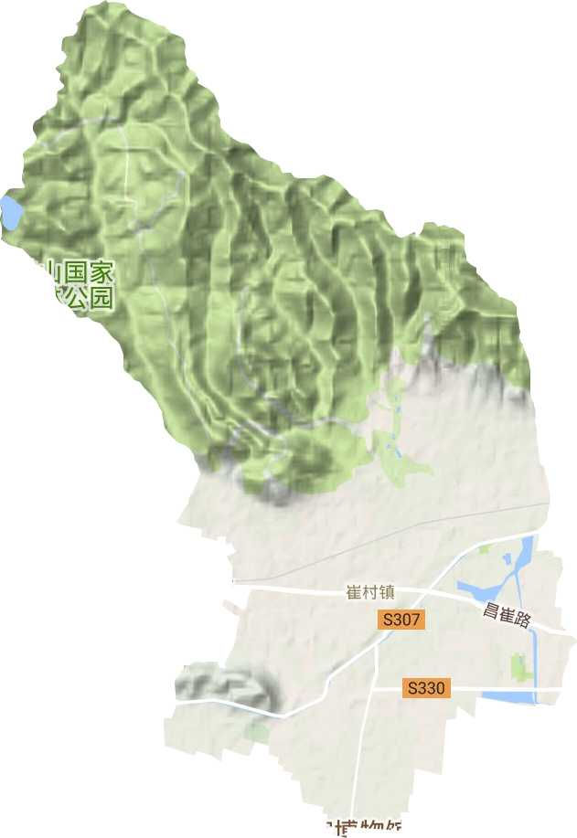 崔村镇地形地图