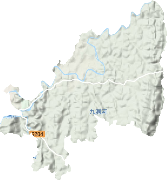 湄江街道地形地图