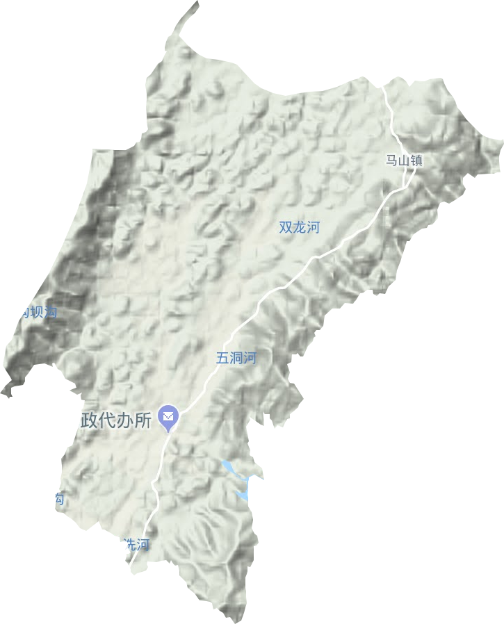 马山镇地形地图