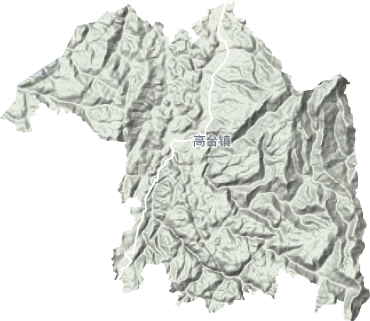 高台镇地形地图