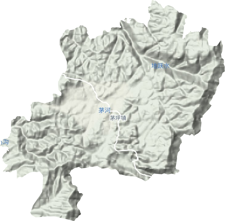 茅坪镇地形地图