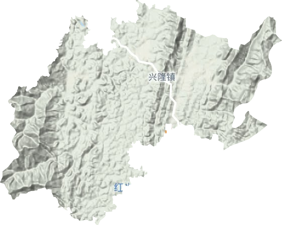 兴隆镇地形地图