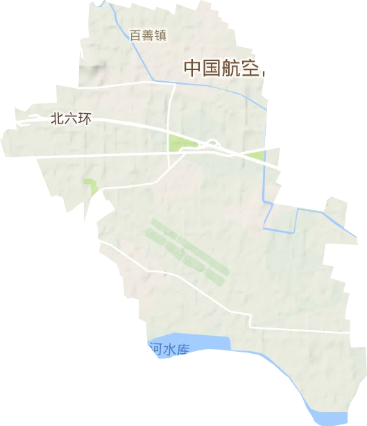 百善镇地形地图