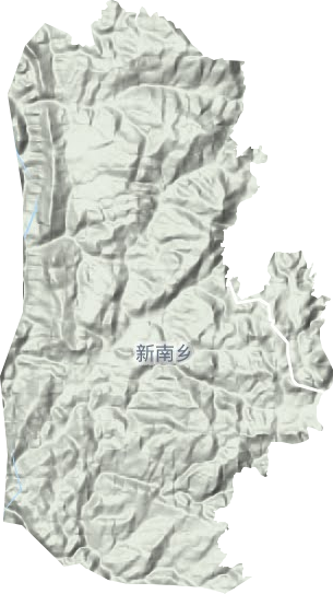 新南镇地形地图