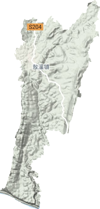 敖溪镇地形地图