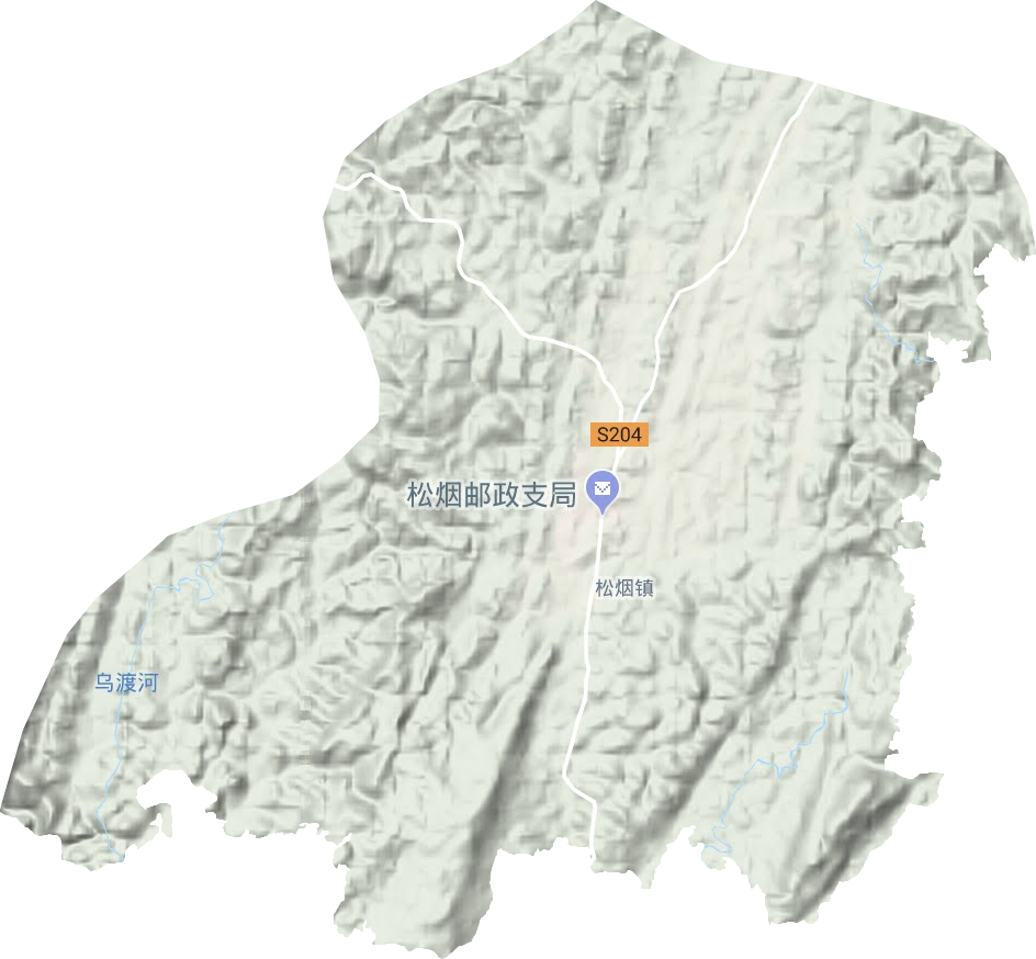 松烟镇地形地图