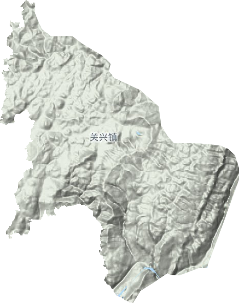 关兴镇地形地图
