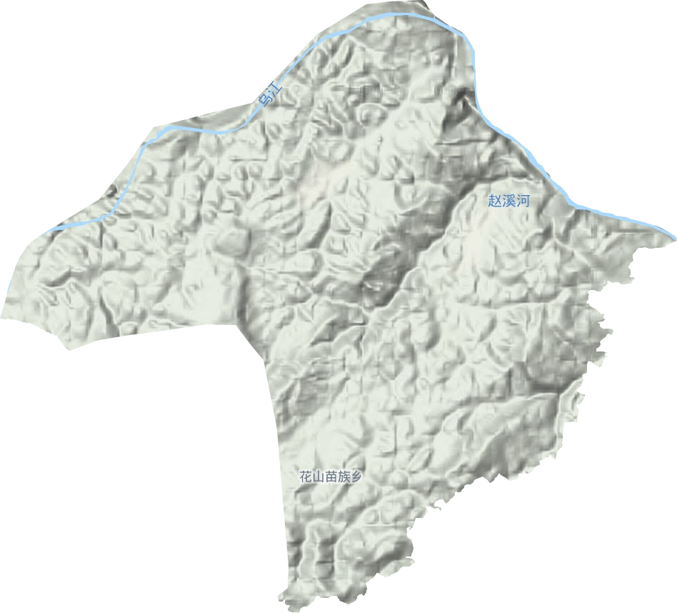 花山苗族乡地形地图
