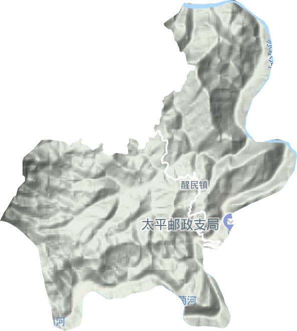 醒民镇地形地图