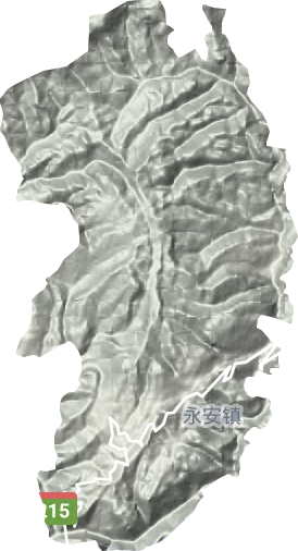 永安镇地形地图
