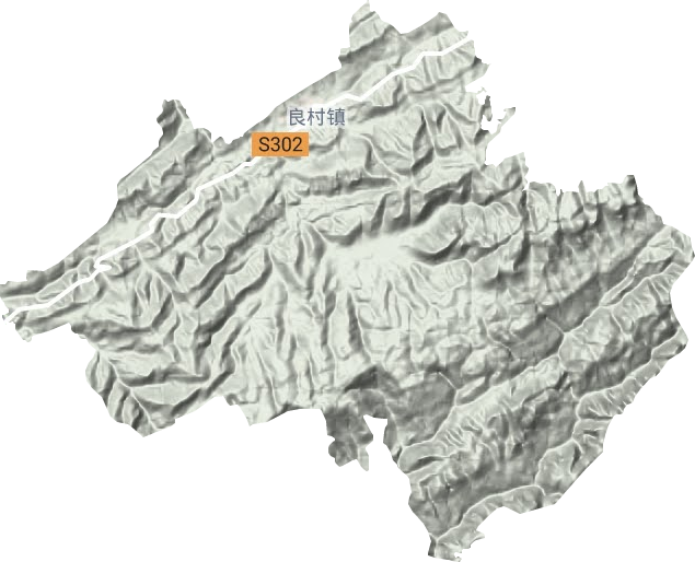 良村镇地形地图
