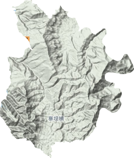 寨坝镇地形地图