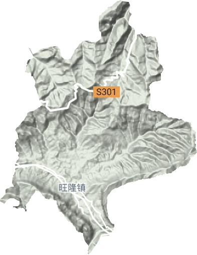 旺隆镇地形地图