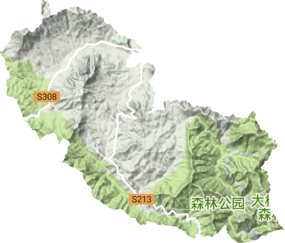 延寿镇地形地图