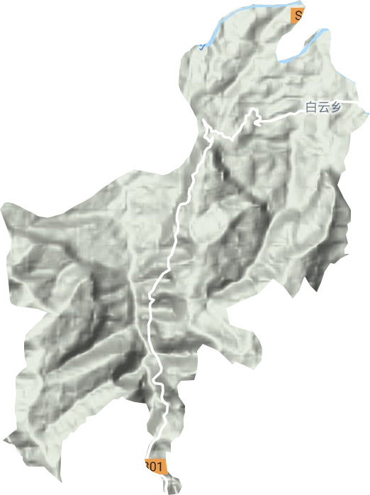 白云乡地形地图