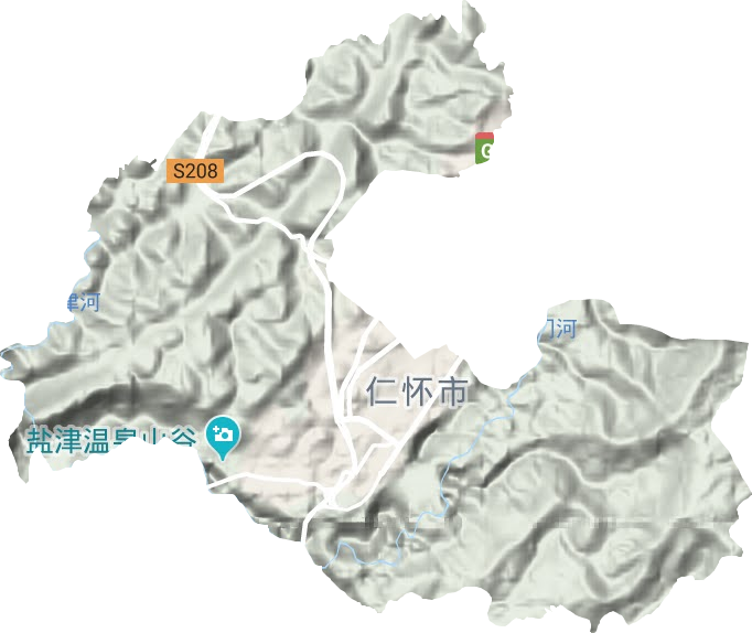 盐津街道地形地图