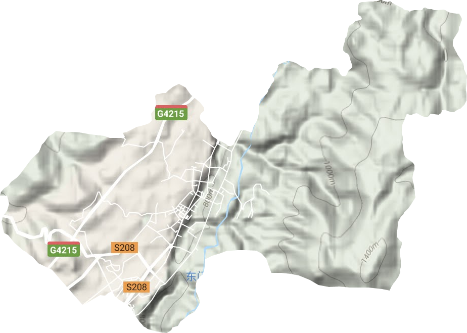 中枢街道地形地图