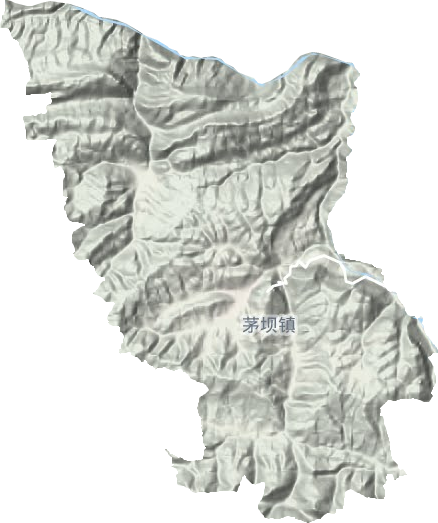 茅坝镇地形地图