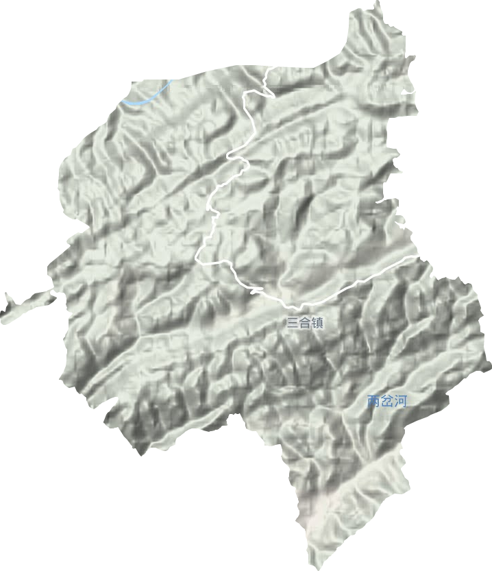 三合镇地形地图