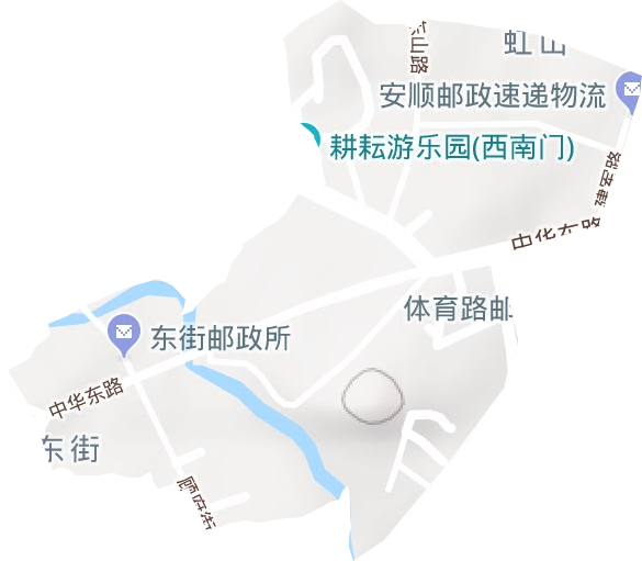 东街街道地形地图