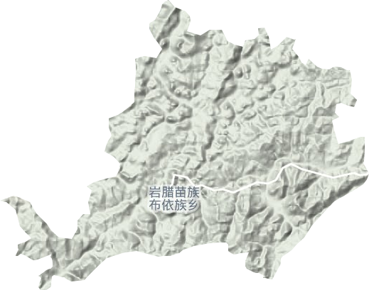 岩腊苗族布依族乡地形地图
