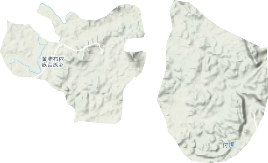 黄腊布依族苗族乡地形地图