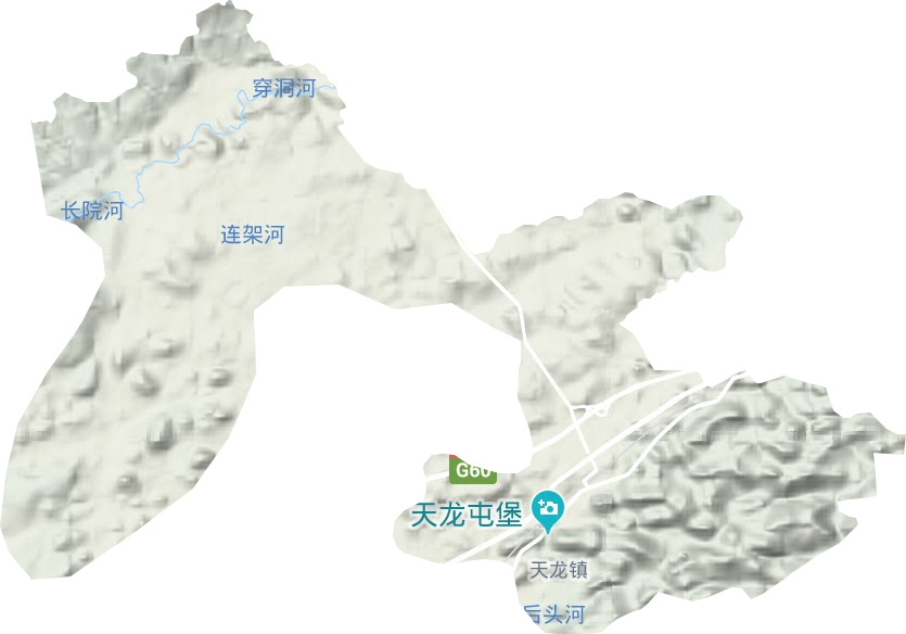 天龙镇地形地图