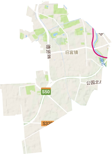 旧宫地区办事处地形地图