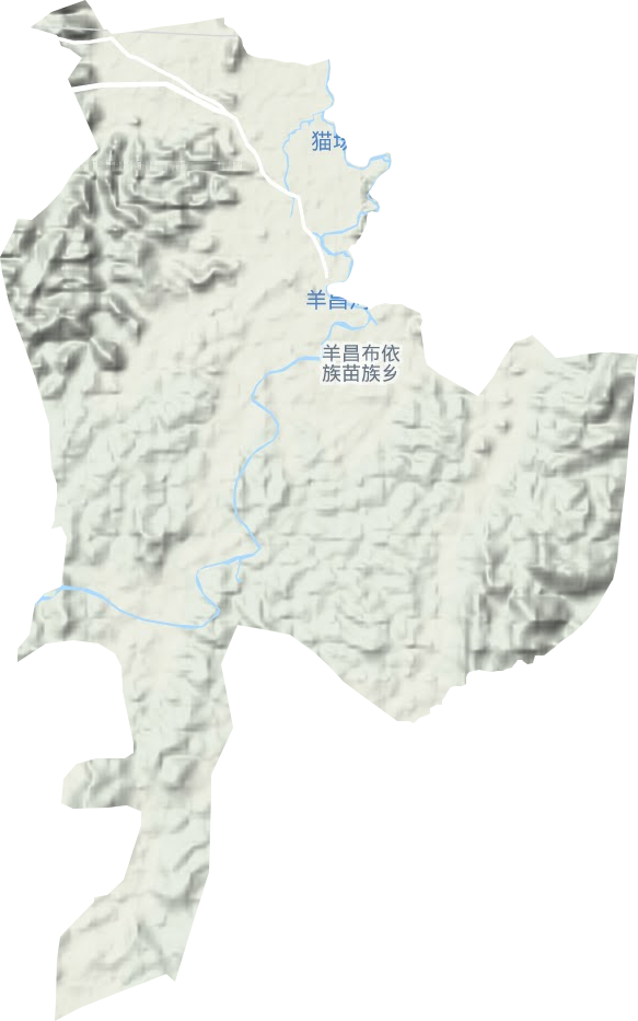 羊昌布依族苗族乡地形地图