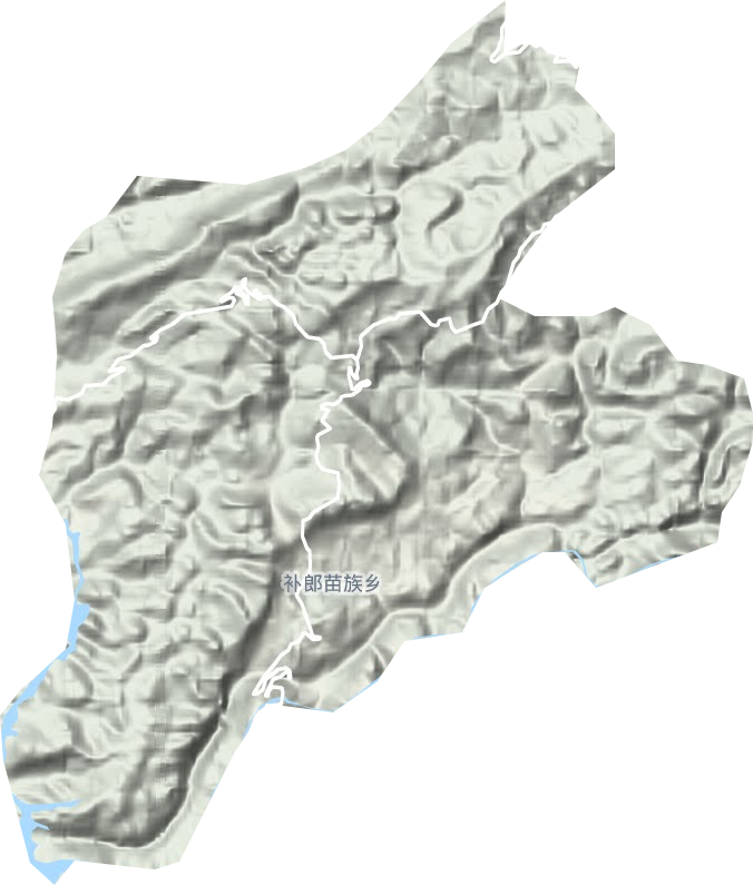 补郎苗族乡地形地图