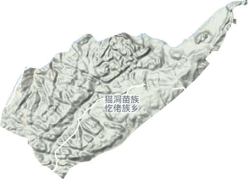 猫洞苗族仡佬族乡地形地图