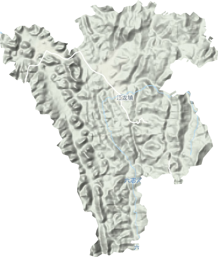 江龙镇地形地图