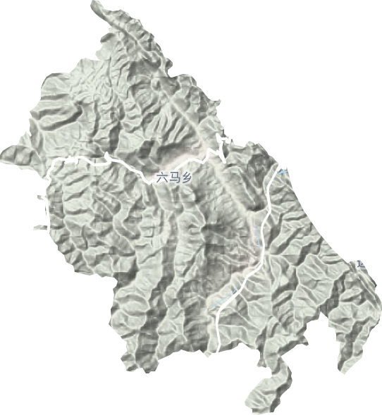 六马镇地形地图