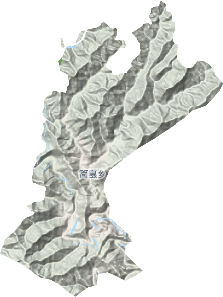 简嘎乡地形地图