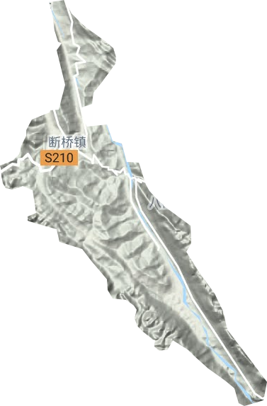 断桥镇地形地图