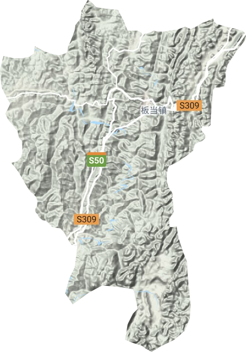 板当镇地形地图
