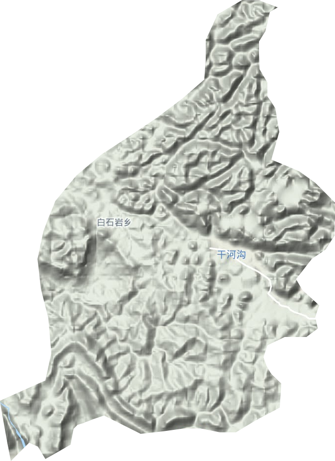 白石岩乡地形地图