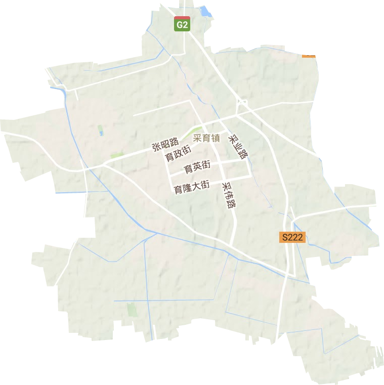 采育镇地形地图