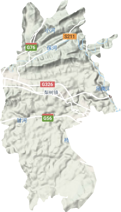 梨树镇地形地图