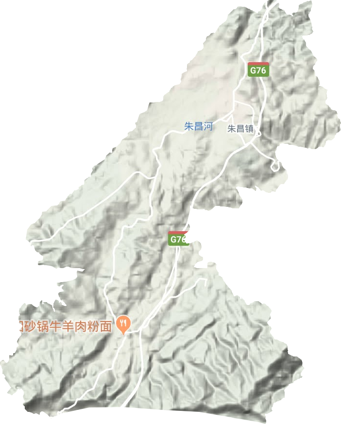 朱昌镇地形地图