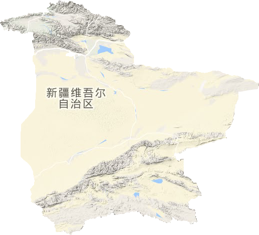 巴音郭楞州地形地图