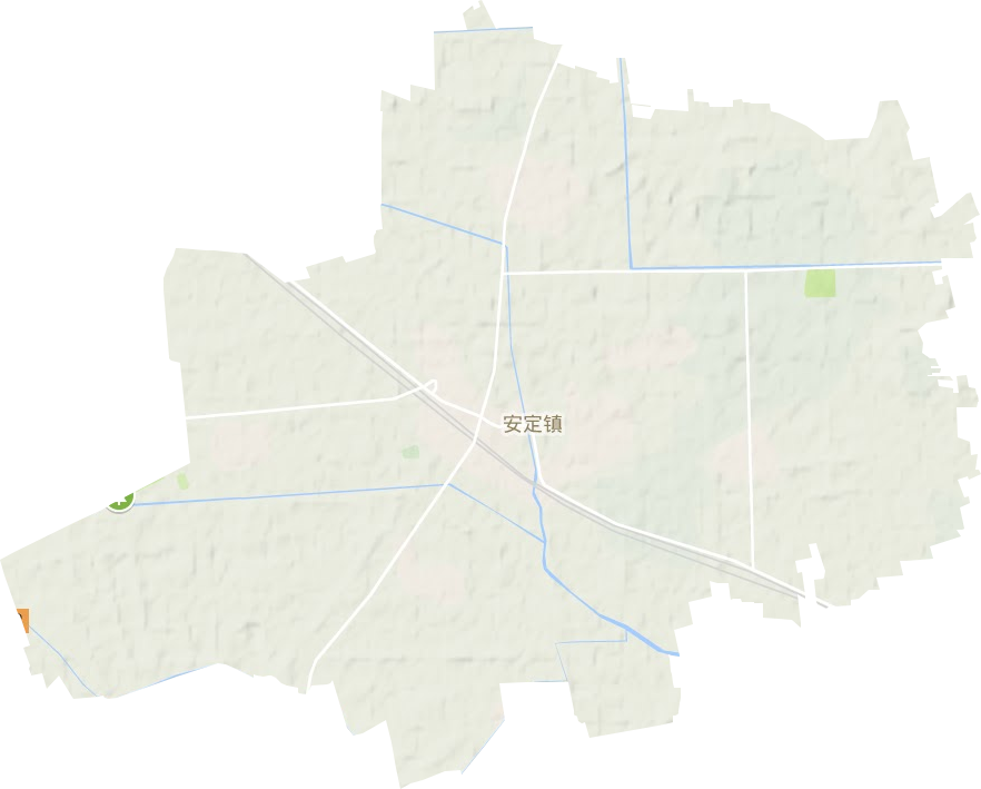 安定镇地形地图