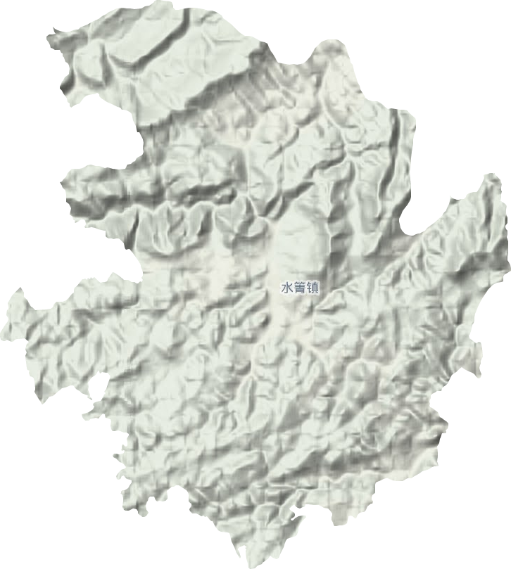 水箐镇地形地图