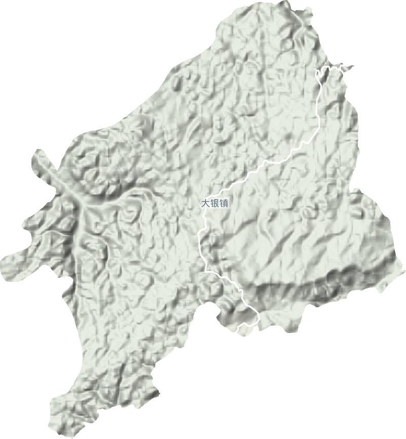 大银镇地形地图